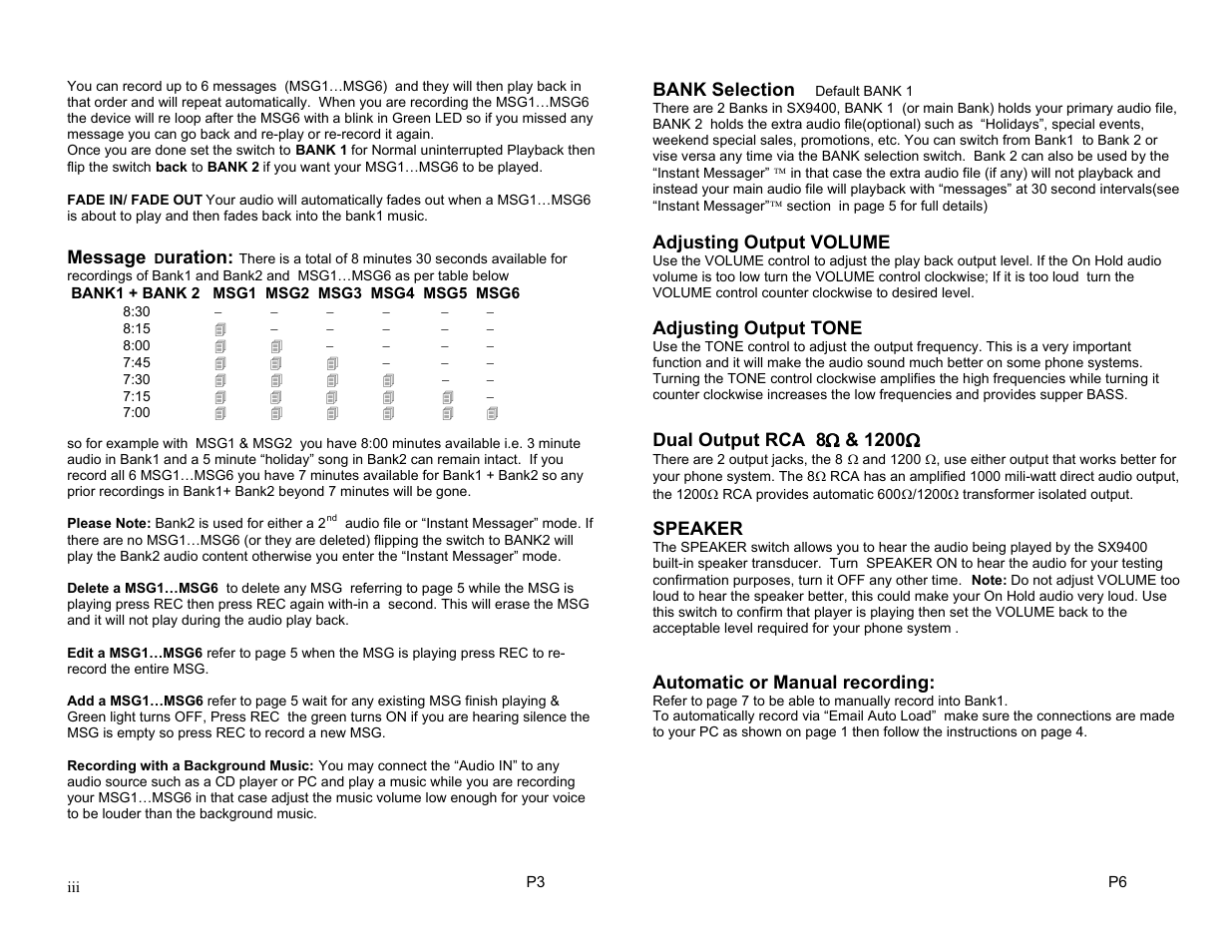 Invotel SX9400 User Manual | Page 3 / 4