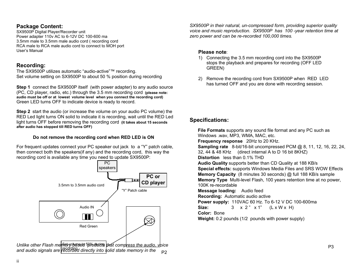 Invotel SX9500P User Manual | Page 2 / 2