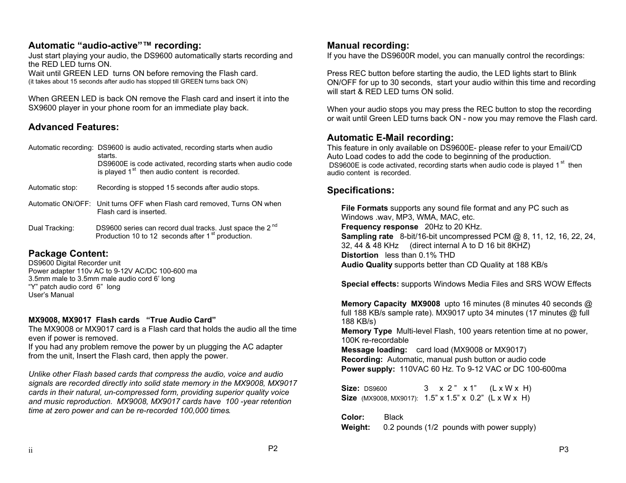 Invotel SX9600 User Manual | Page 2 / 2