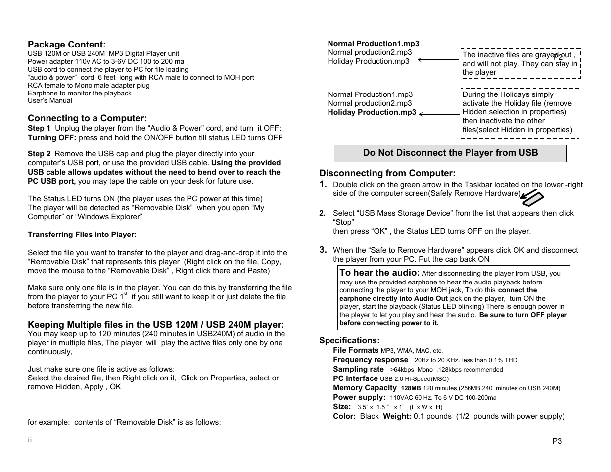 Invotel USB 120M User Manual | Page 2 / 2