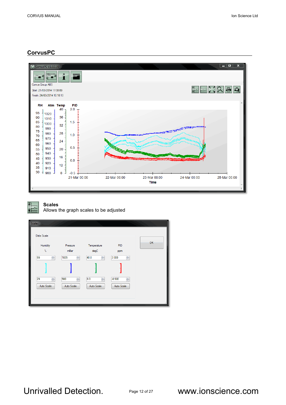 Ion Science Corvus User Manual | Page 12 / 27