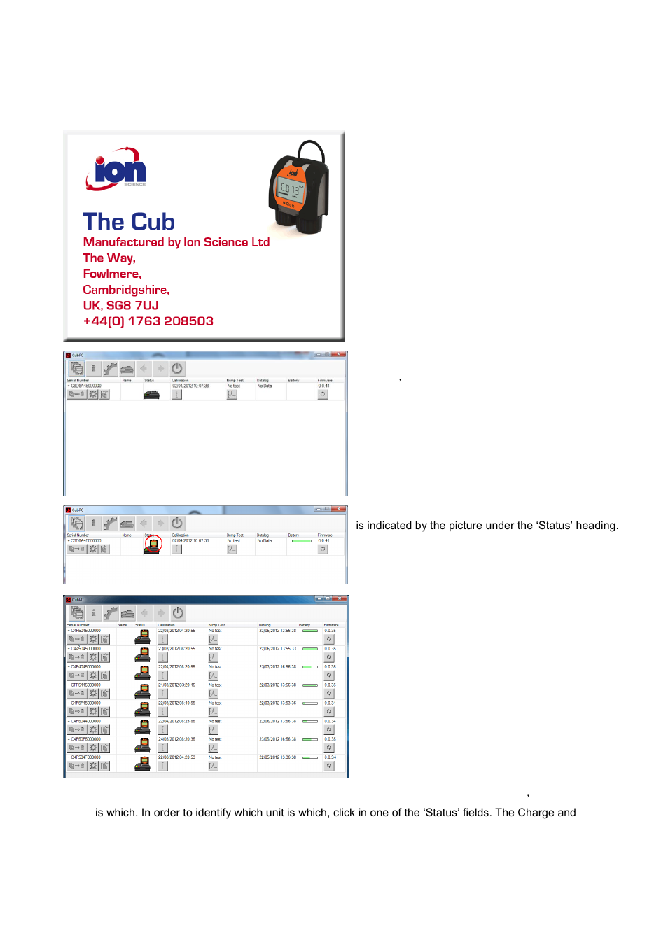 Starting cubpc | Ion Science Cub User Manual | Page 18 / 42