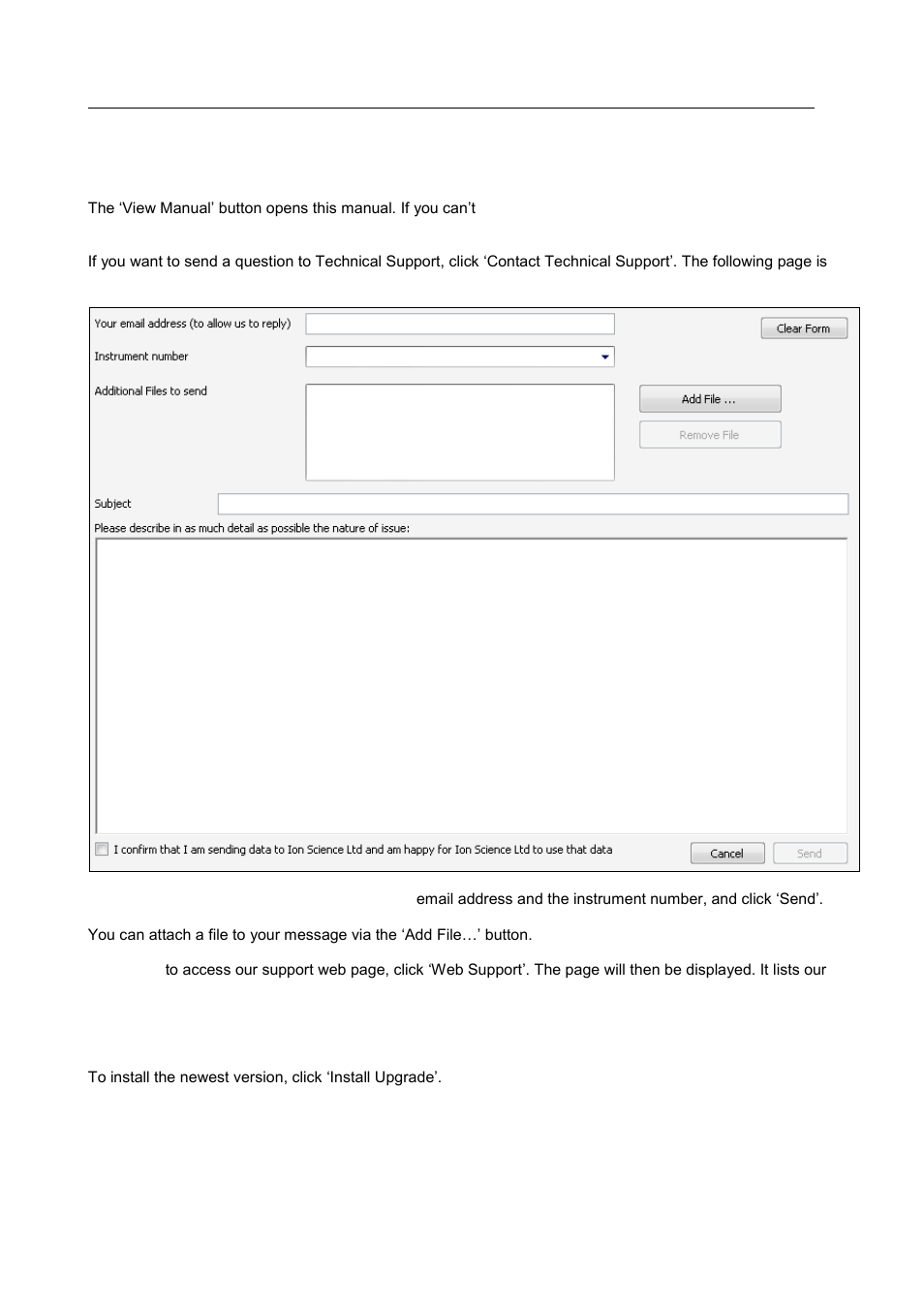 Getting help | Ion Science Cub User Manual | Page 21 / 42