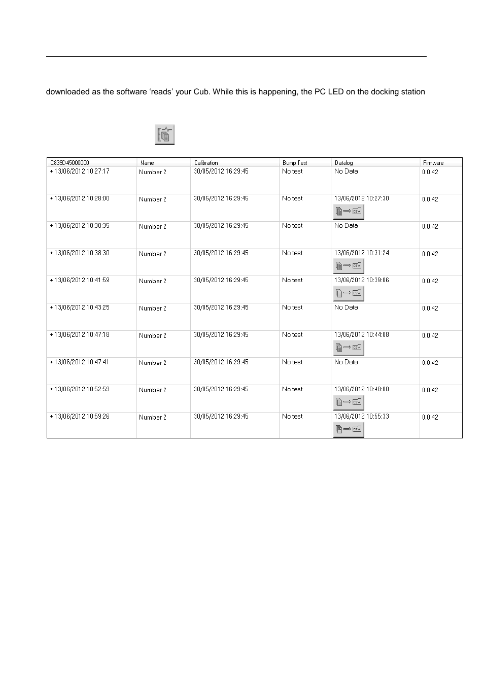 Downloading data logged readings, Viewing logged data | Ion Science Cub User Manual | Page 26 / 42