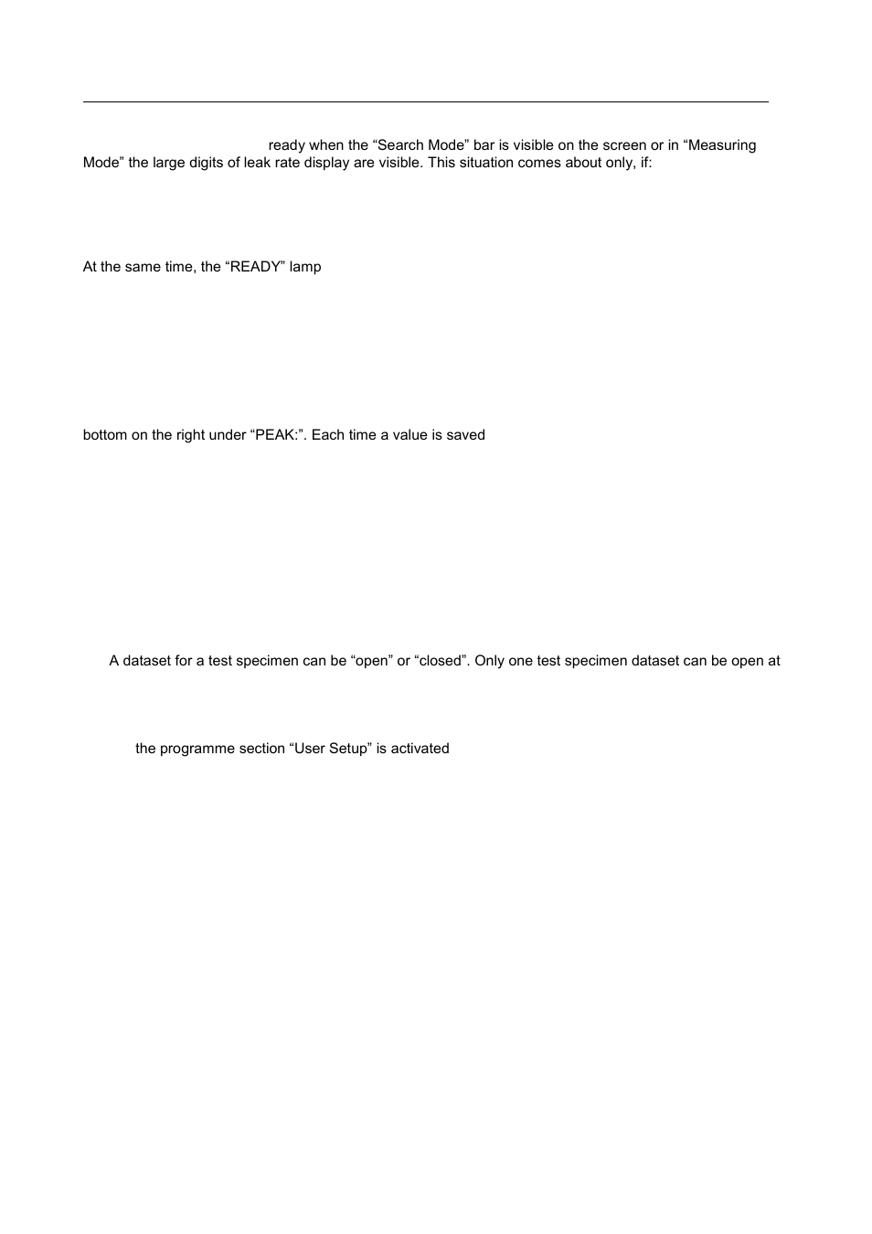 Operation, Ready for measuring, Saving of measurement data | Ion Science SF6 P1:p User Manual | Page 14 / 42