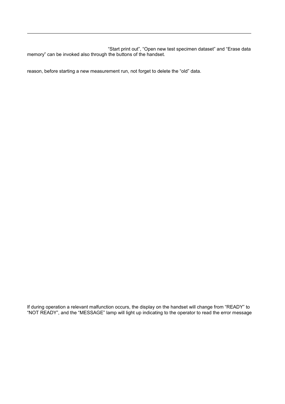 Possible malfunctions when starting the system, Possible malfunctions during operation | Ion Science SF6 P1:p User Manual | Page 15 / 42