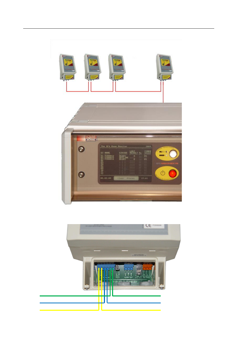 Network diagram, Wiring details | Ion Science SF6 P2 User Manual | Page 7 / 16