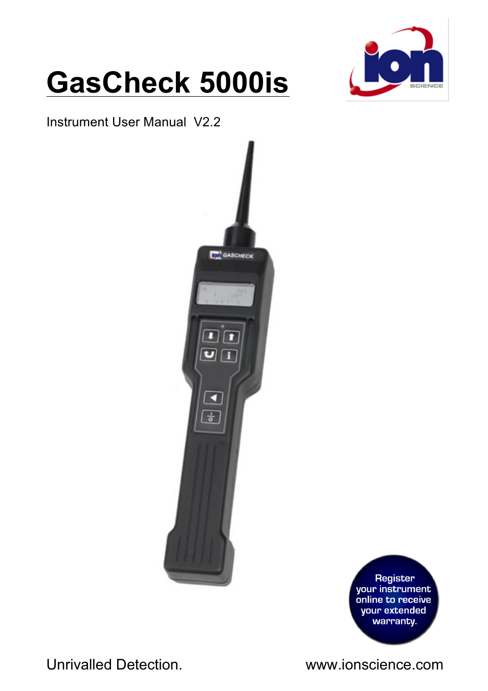 Ion Science GasCheck IS User Manual | 40 pages