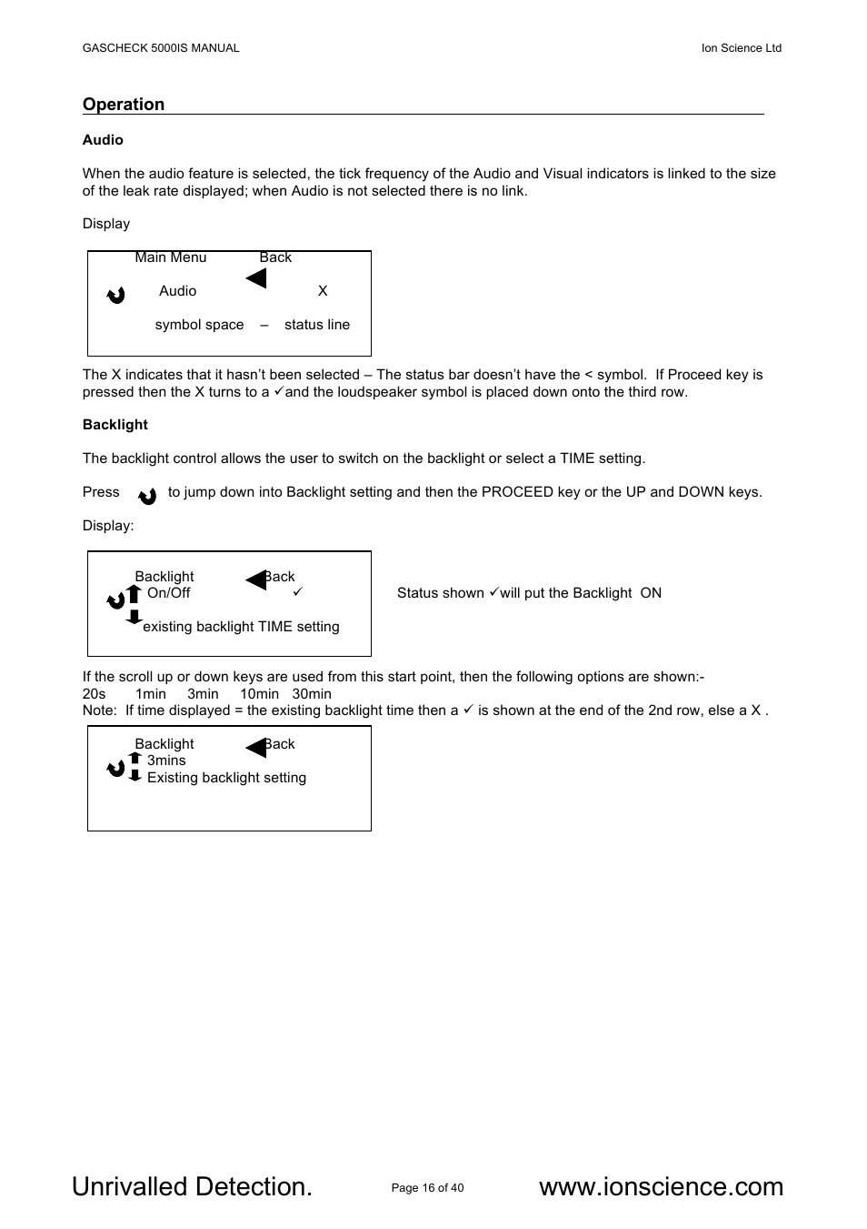 Ion Science GasCheck IS User Manual | Page 16 / 40