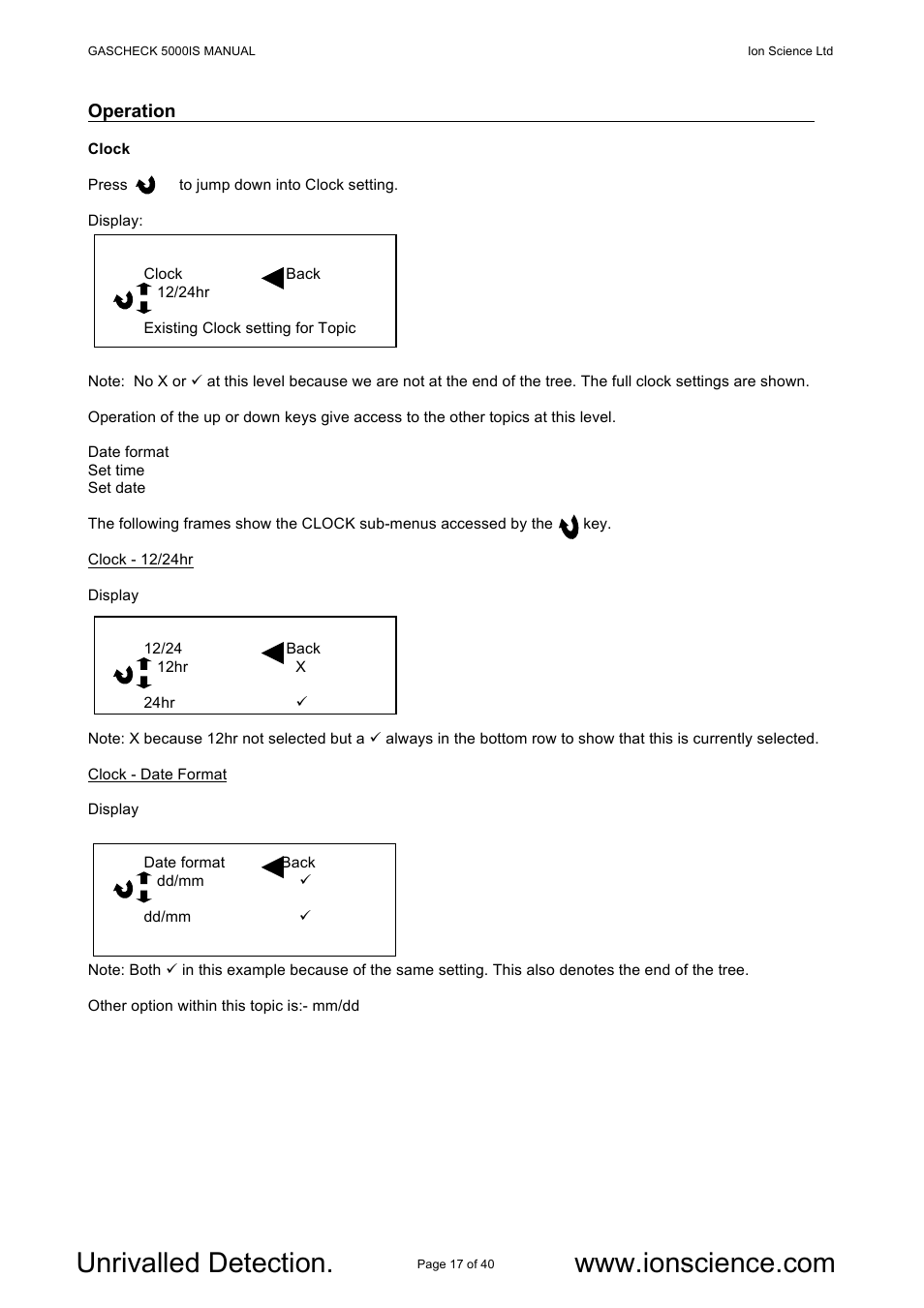 Ion Science GasCheck IS User Manual | Page 17 / 40