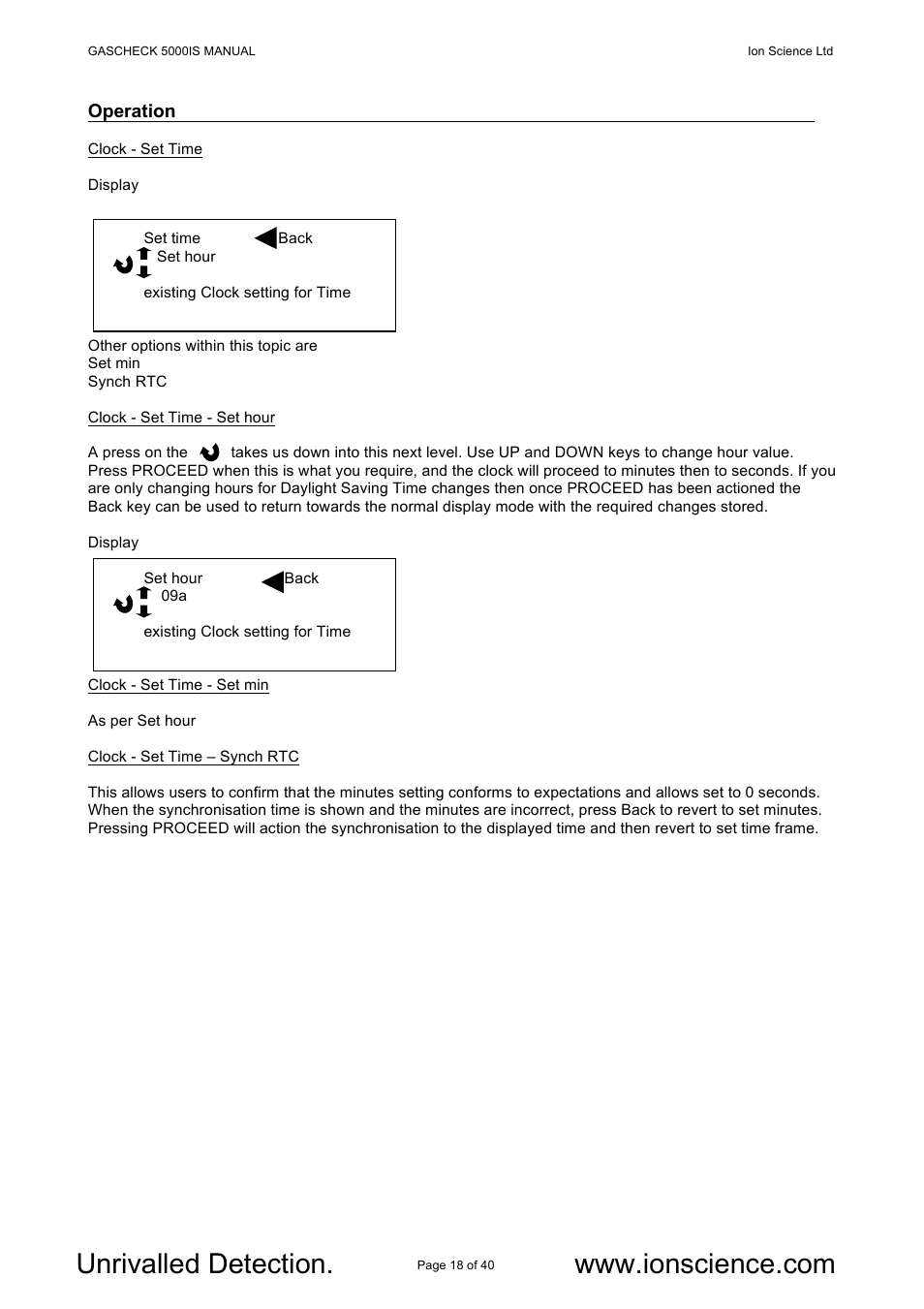 Ion Science GasCheck IS User Manual | Page 18 / 40