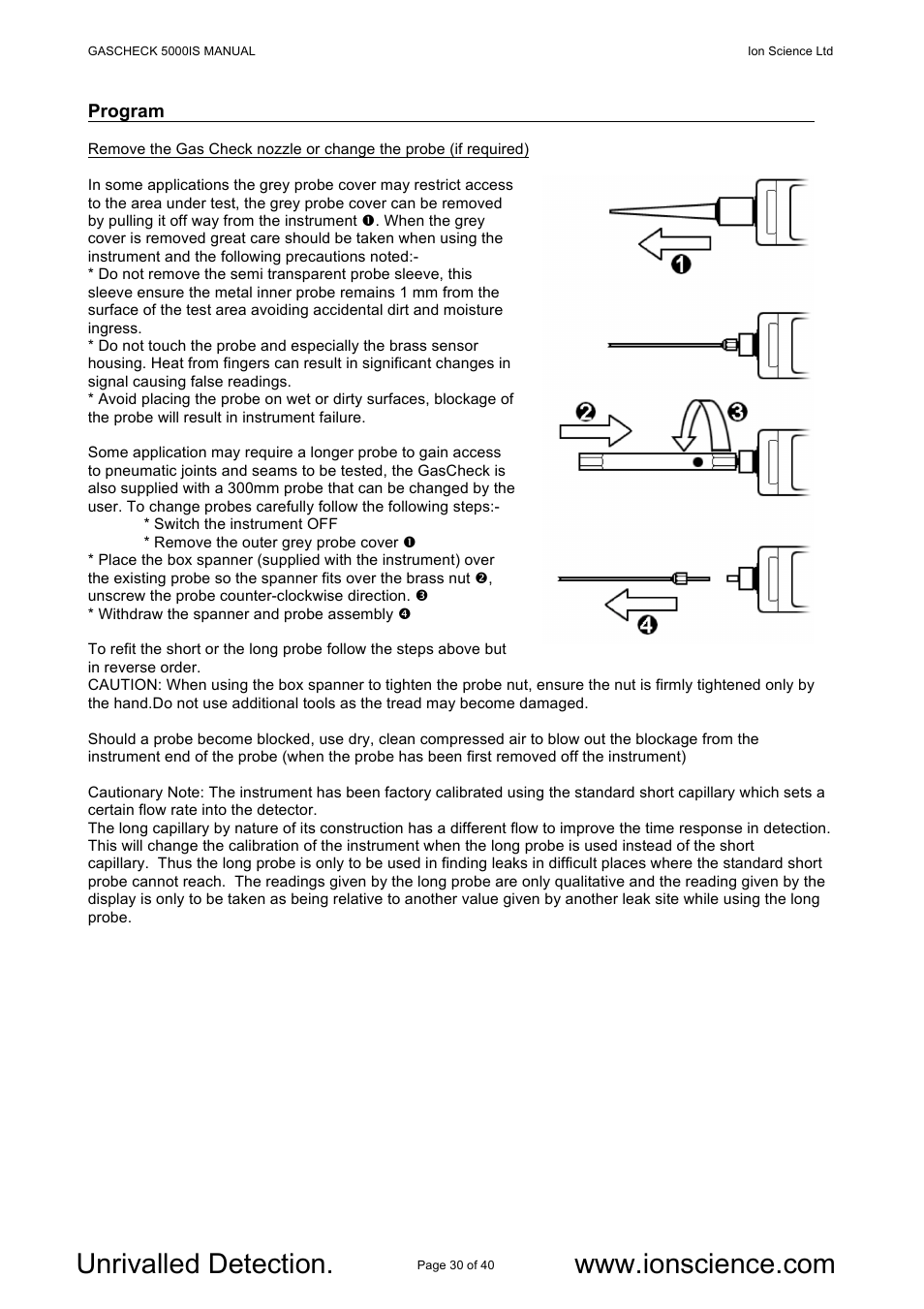 Ion Science GasCheck IS User Manual | Page 30 / 40