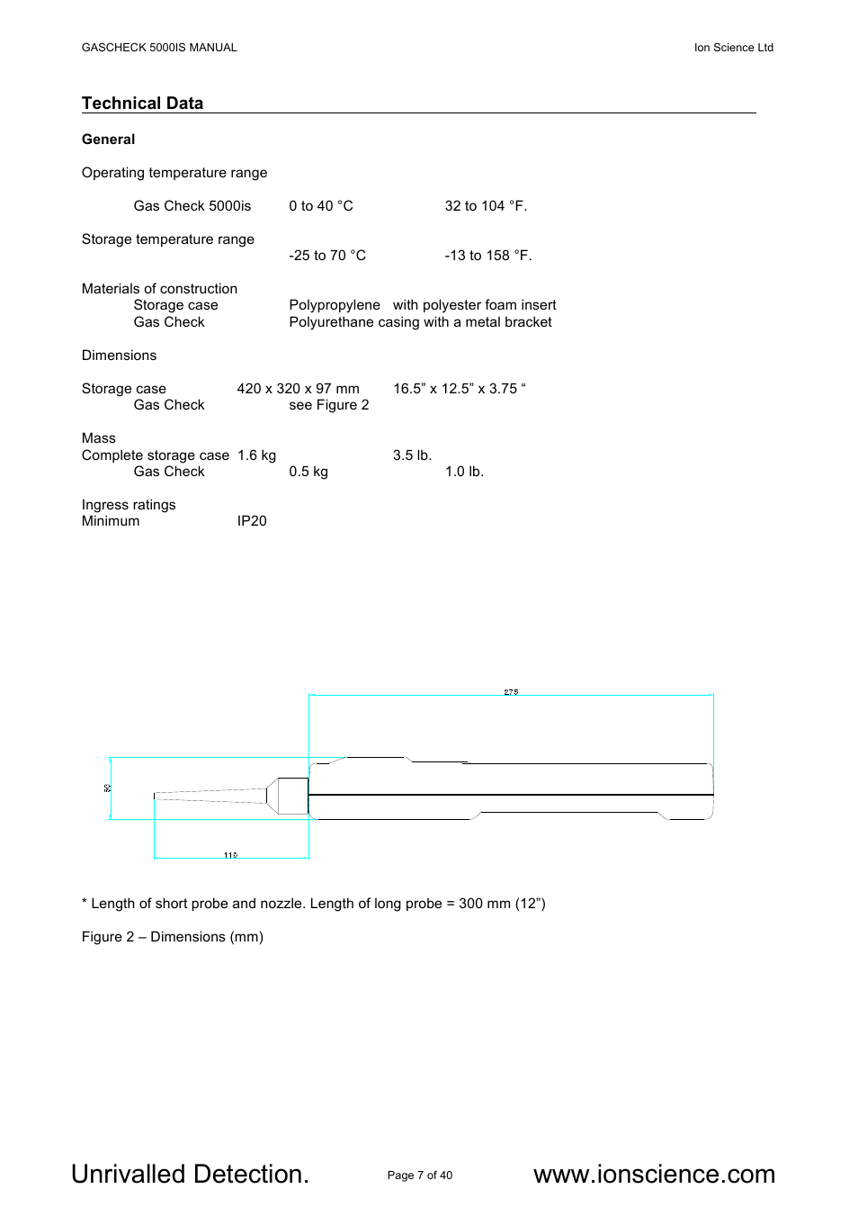 Ion Science GasCheck IS User Manual | Page 7 / 40