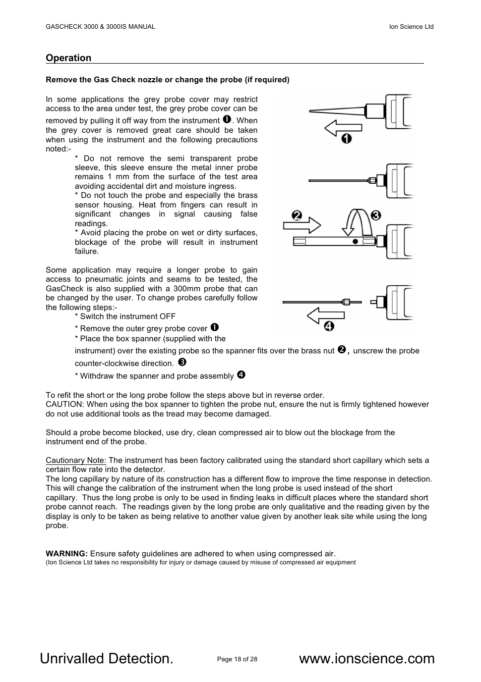 Ion Science GasCheck IS User Manual | Page 18 / 28