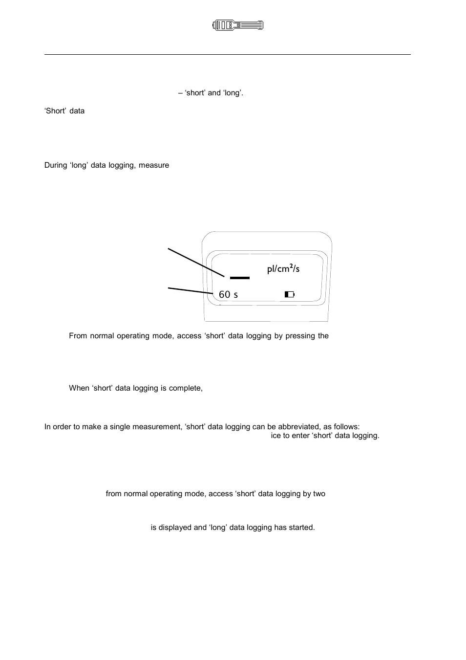 Data logging and computer interface, Using the data logging facility, Pl/cm | Ion Science Hydrosteel 6000 User Manual | Page 19 / 39