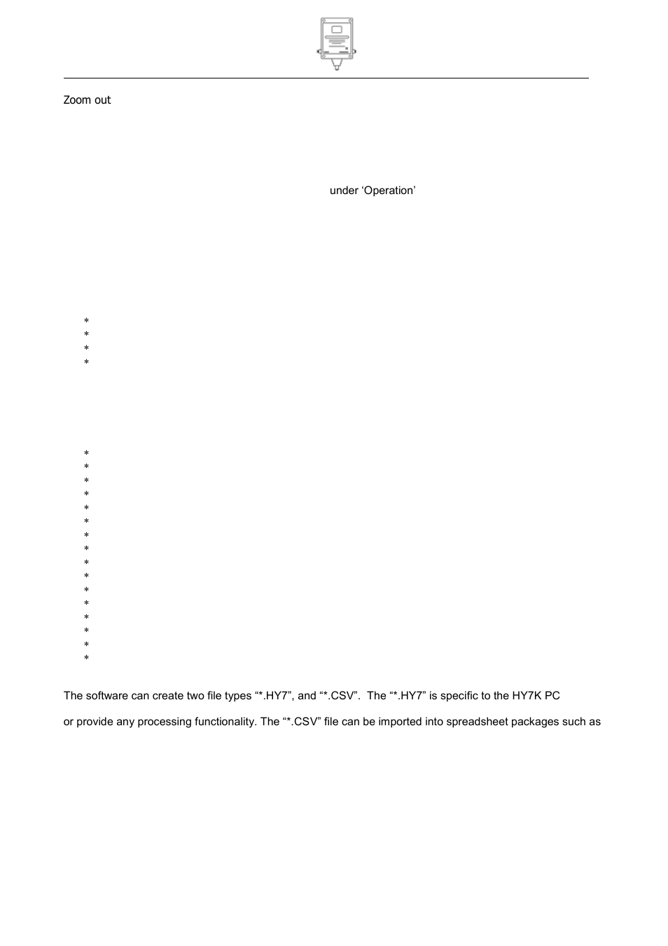 Data table operation, Data handling, Hydrosteel 7000 pc software | Ion Science Hydrosteel 7000 User Manual | Page 35 / 43