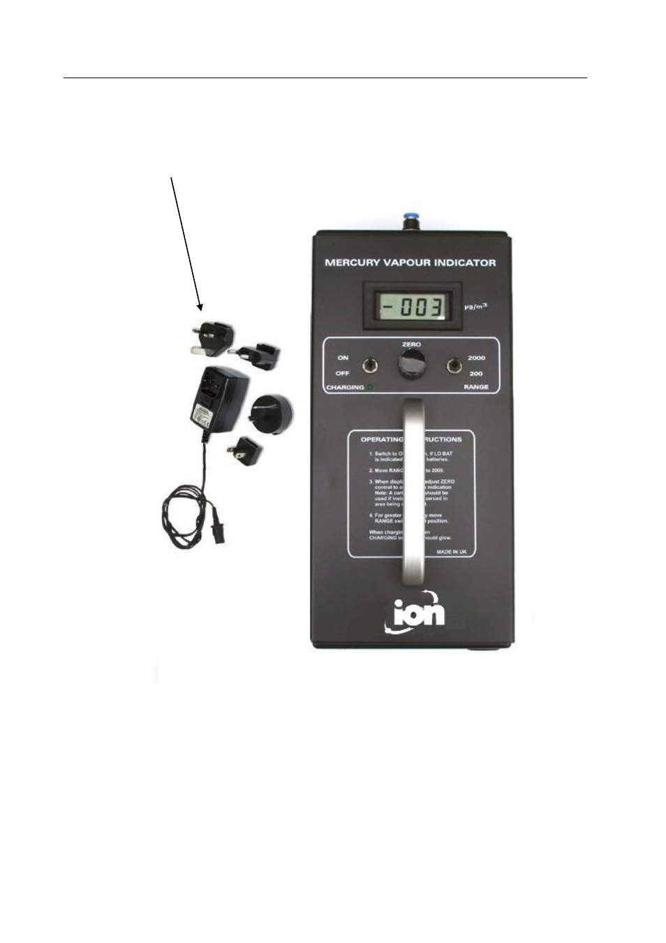 Battery charging | Ion Science MVI User Manual | Page 14 / 23