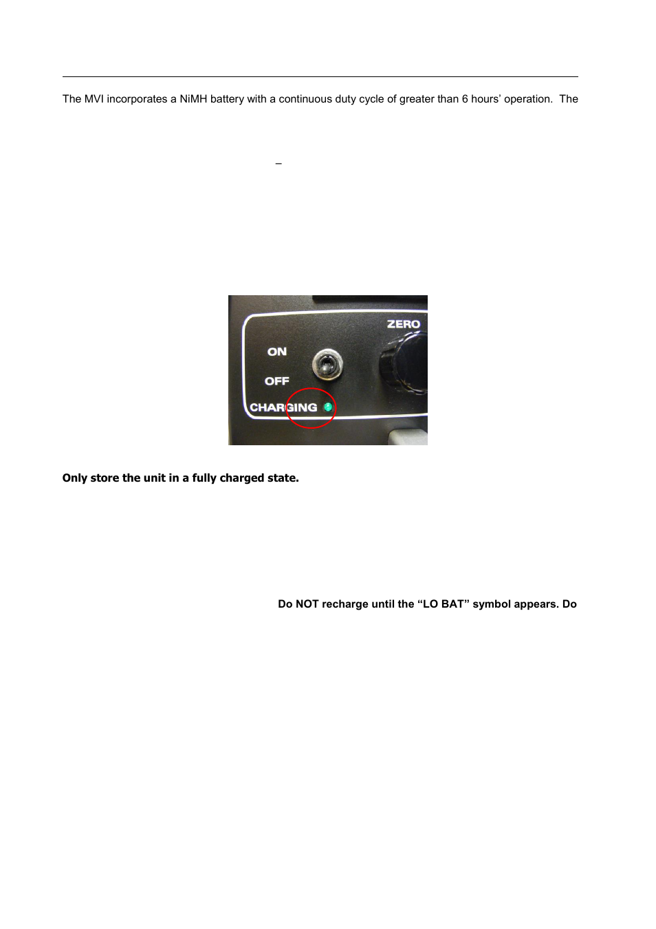 Recharging | Ion Science MVI User Manual | Page 15 / 23