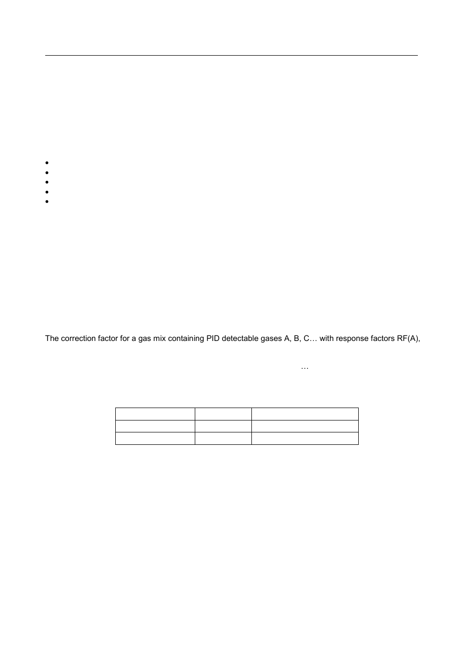 What is a response factor | Ion Science MiniPID User Manual | Page 8 / 27