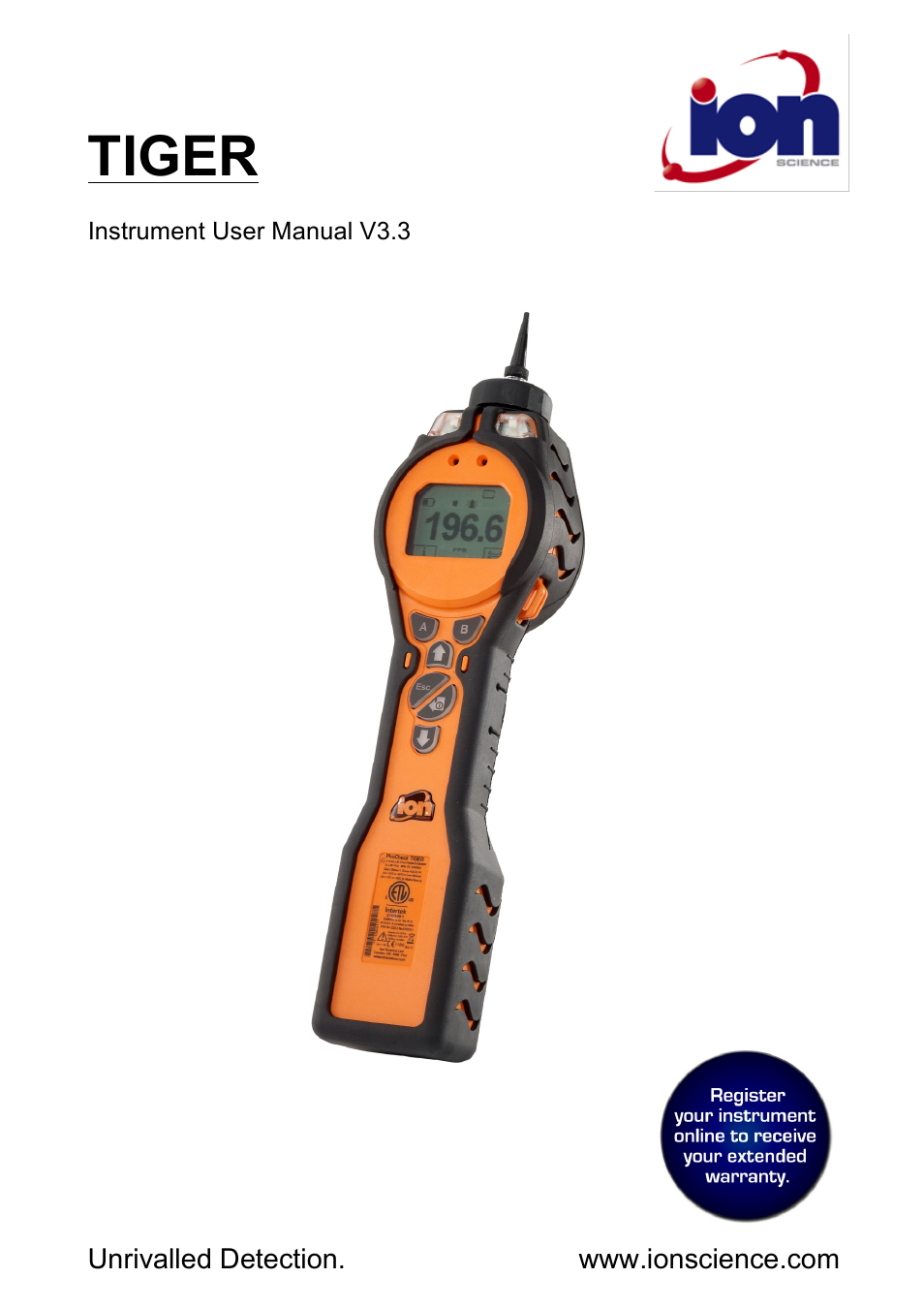 Ion Science Tiger User Manual | 46 pages