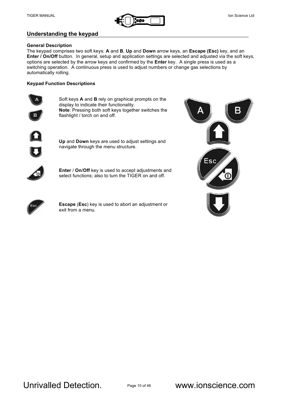 Ion Science Tiger User Manual | Page 10 / 46