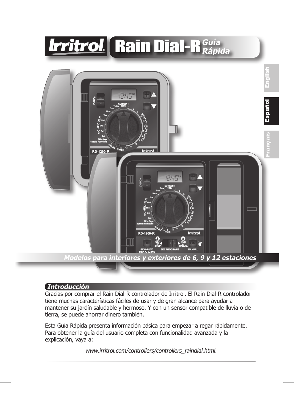 Rain dial-r, Guía rápida | Irritrol Rain Dial R User Manual | Page 13 / 36