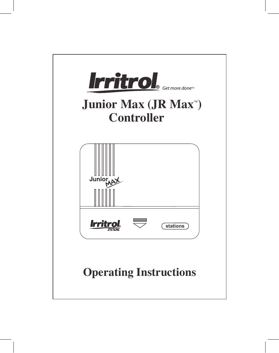 Irritrol Junior MAX User Manual | 12 pages