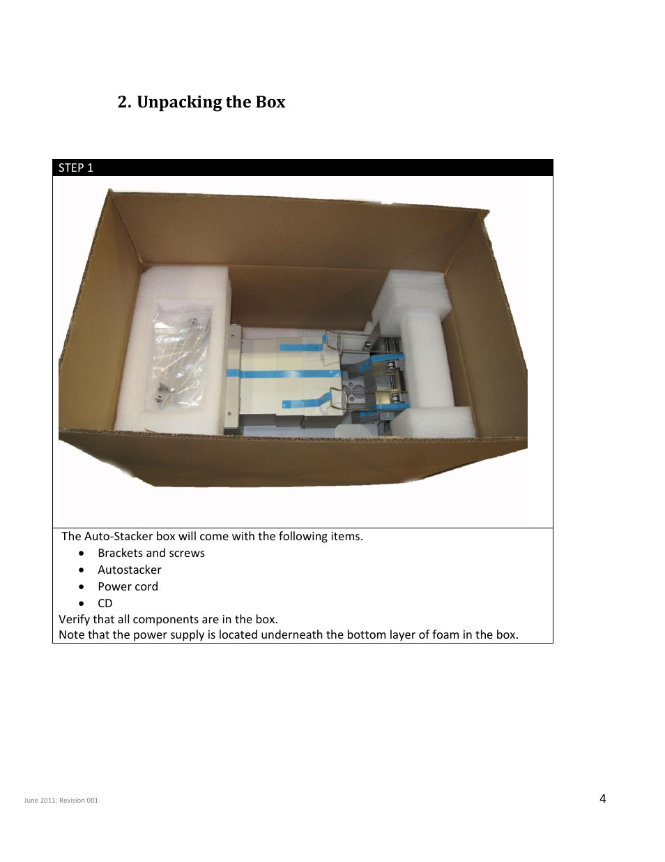 Unpacking the box | iSys iTerra Elite II Color LED Plotter User Manual | Page 4 / 14