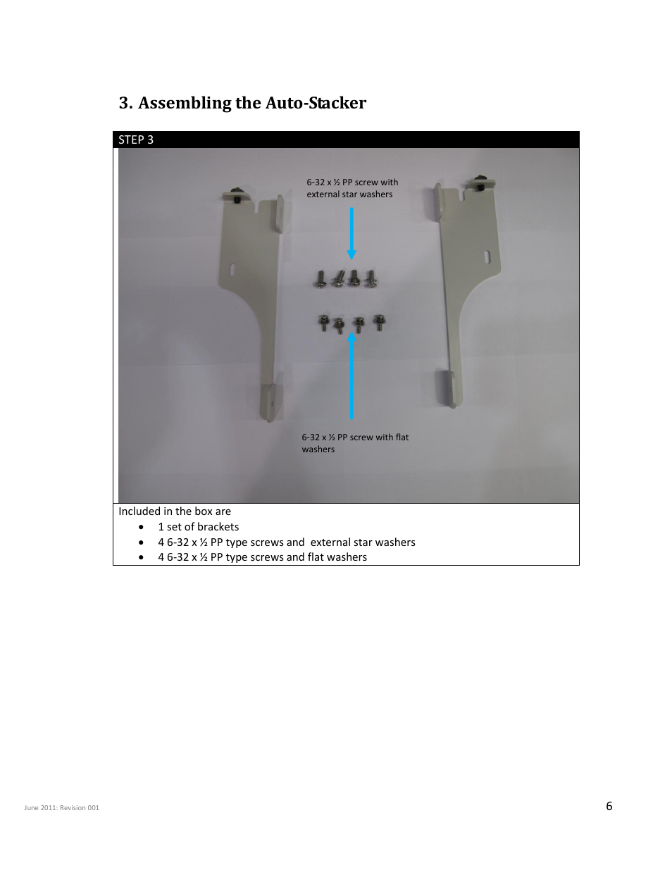 Assembling the auto-stacker | iSys iTerra Elite II Color LED Plotter User Manual | Page 6 / 14