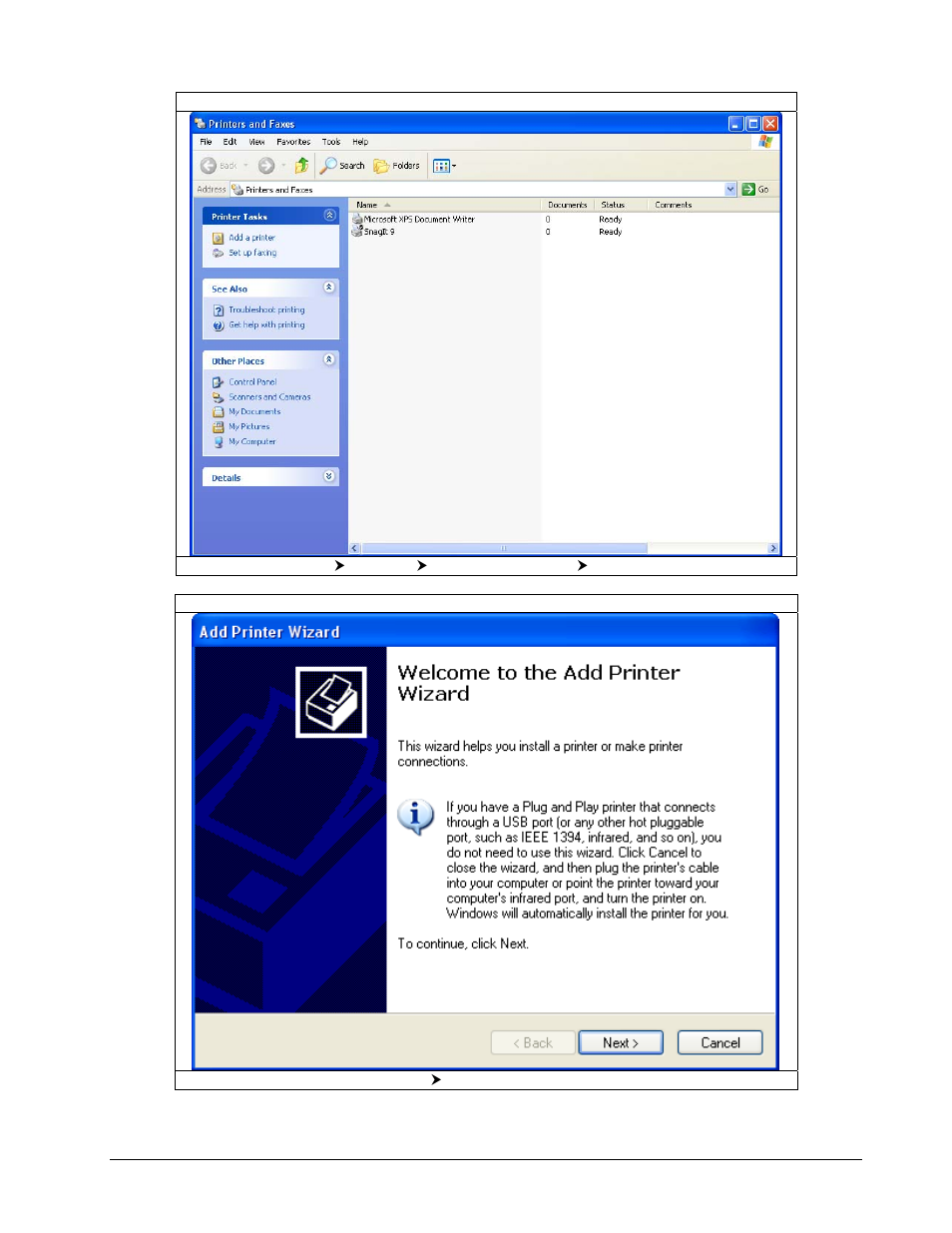 Driver installation for windows xp | iSys iTerra Lite Color Inkjet Printer User Manual | Page 6 / 46