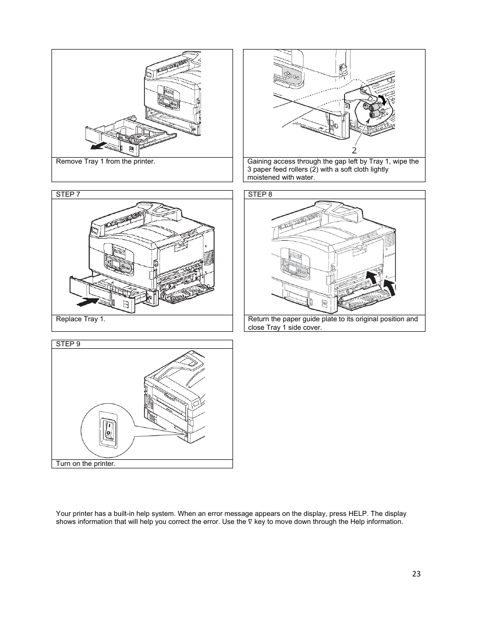 Error messages | iSys iTerra TL1290 Color LED Printer User Manual | Page 25 / 44