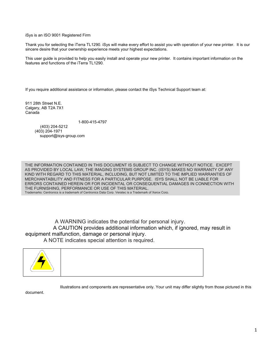 iSys iTerra TL1290 Color LED Printer User Manual | Page 3 / 44