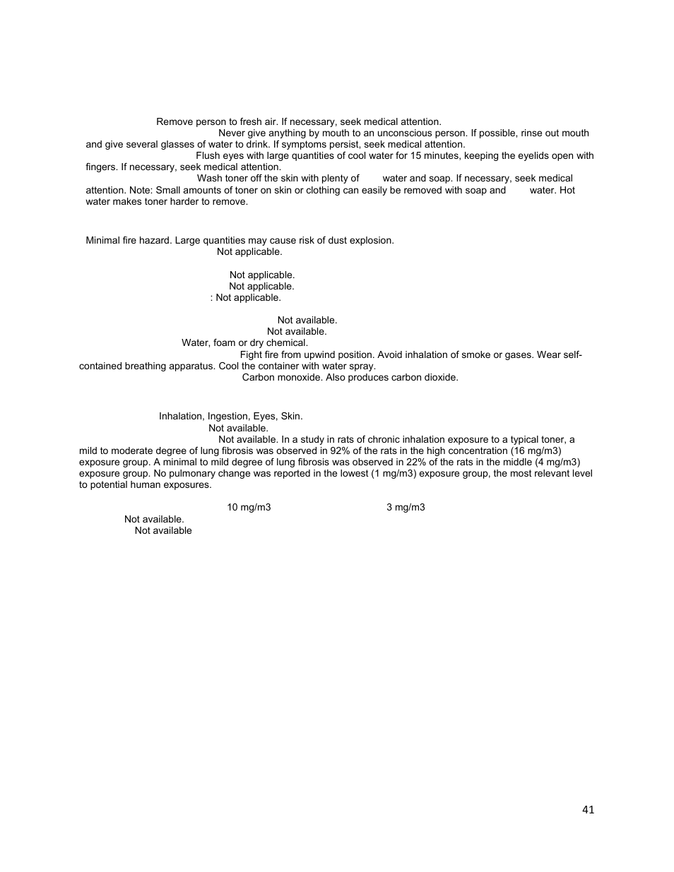 Material safety data sheet | iSys iTerra TL1290 Color LED Printer User Manual | Page 43 / 44