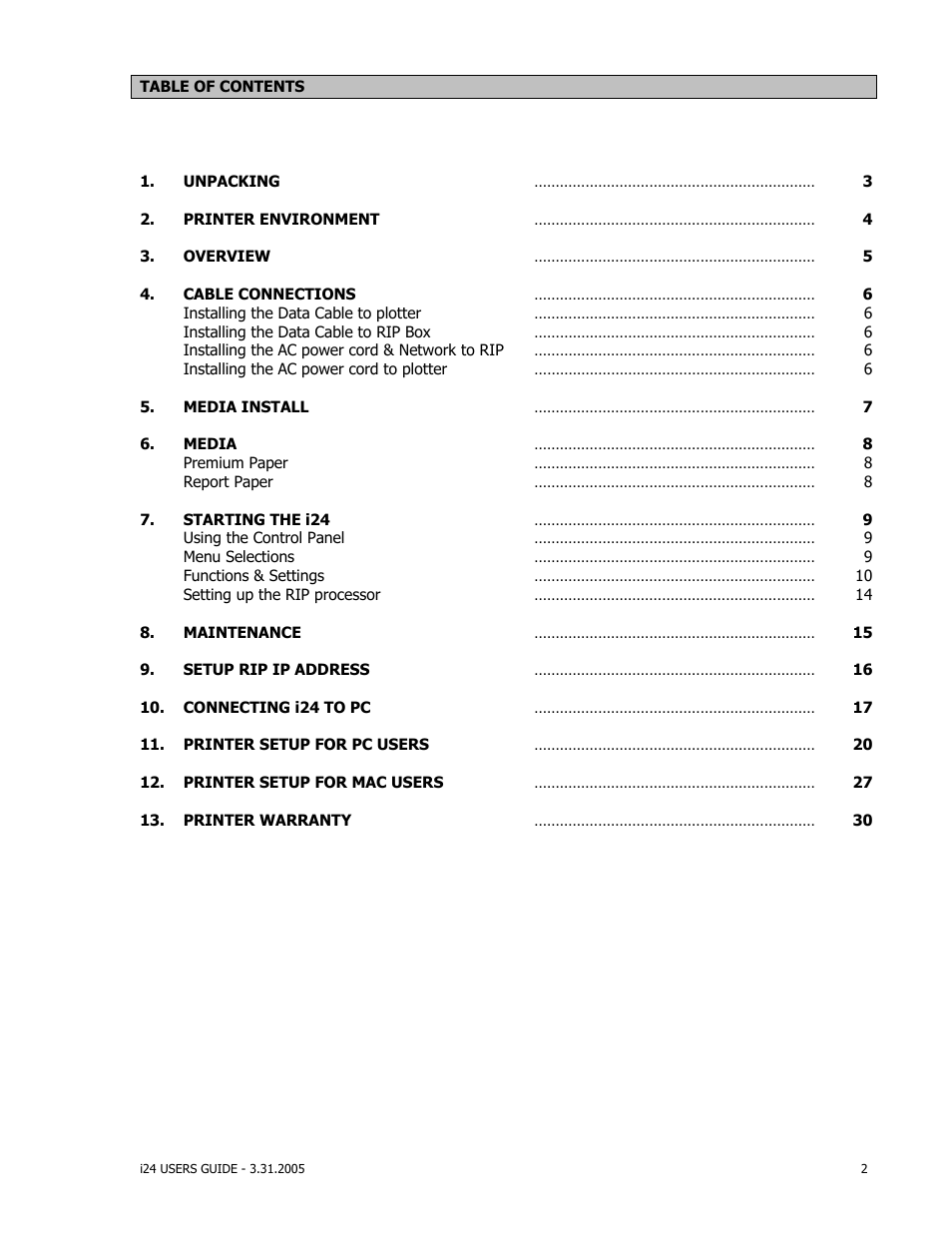 iSys i24 Direct Imaging Printer User Manual | Page 3 / 31
