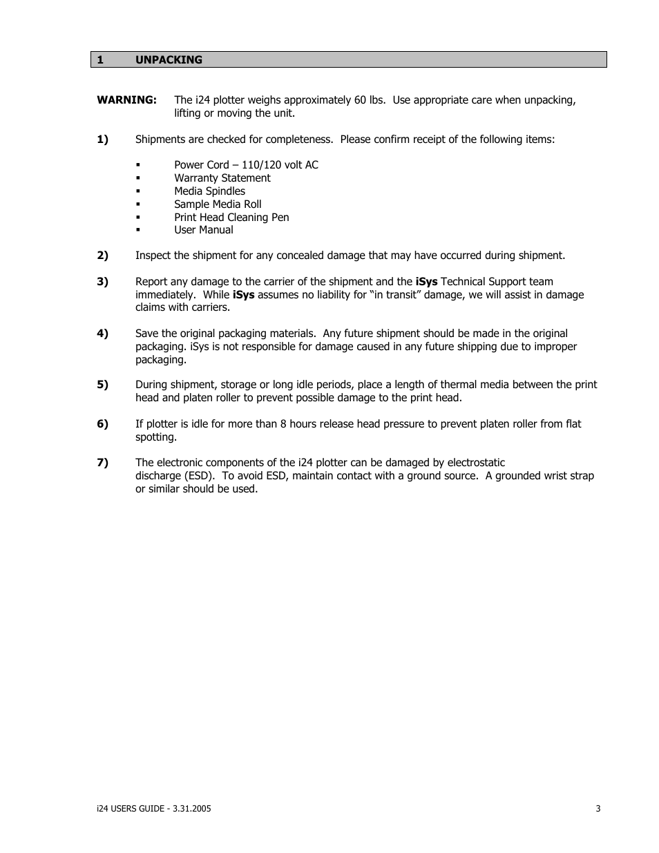 iSys i24 Direct Imaging Printer User Manual | Page 4 / 31