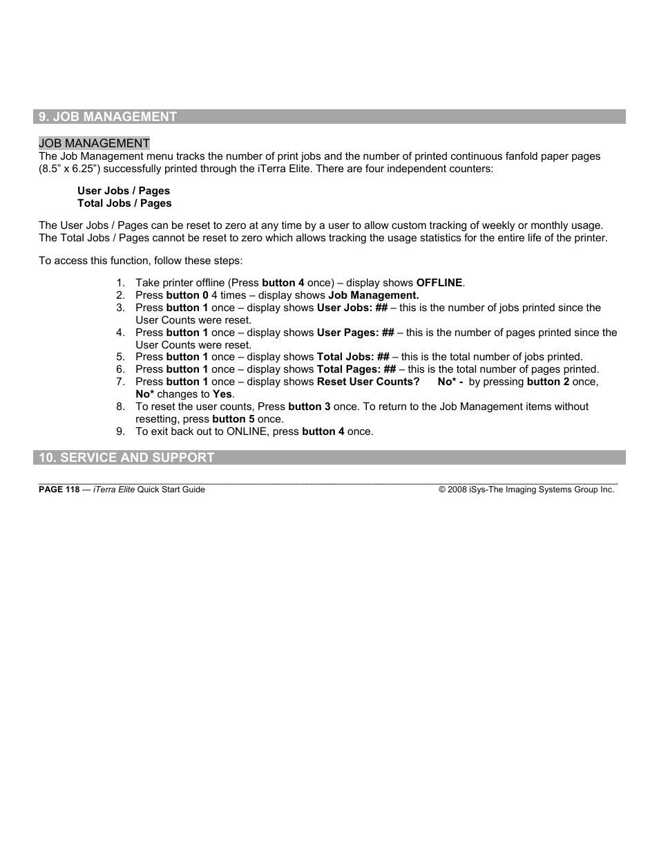 iSys iTerra Elite Color LED Printer User Manual | Page 118 / 119