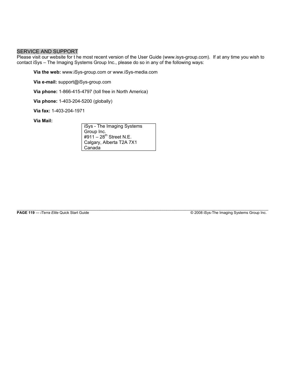 iSys iTerra Elite Color LED Printer User Manual | Page 119 / 119