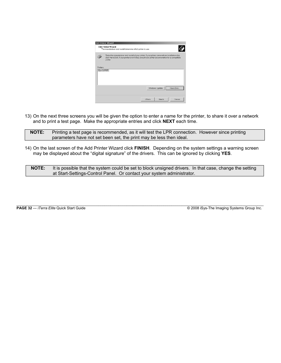 iSys iTerra Elite Color LED Printer User Manual | Page 32 / 119