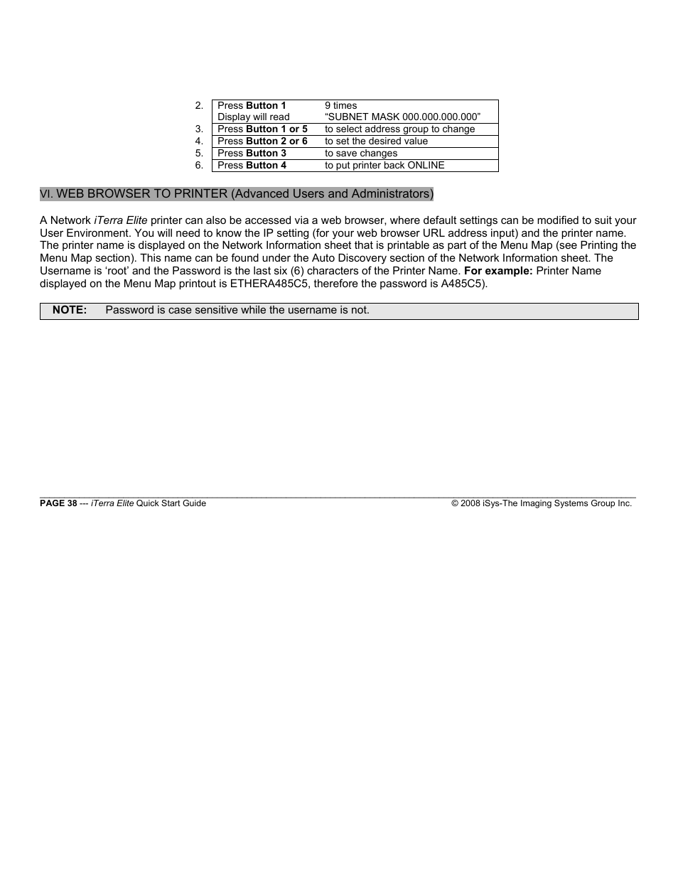 iSys iTerra Elite Color LED Printer User Manual | Page 38 / 119