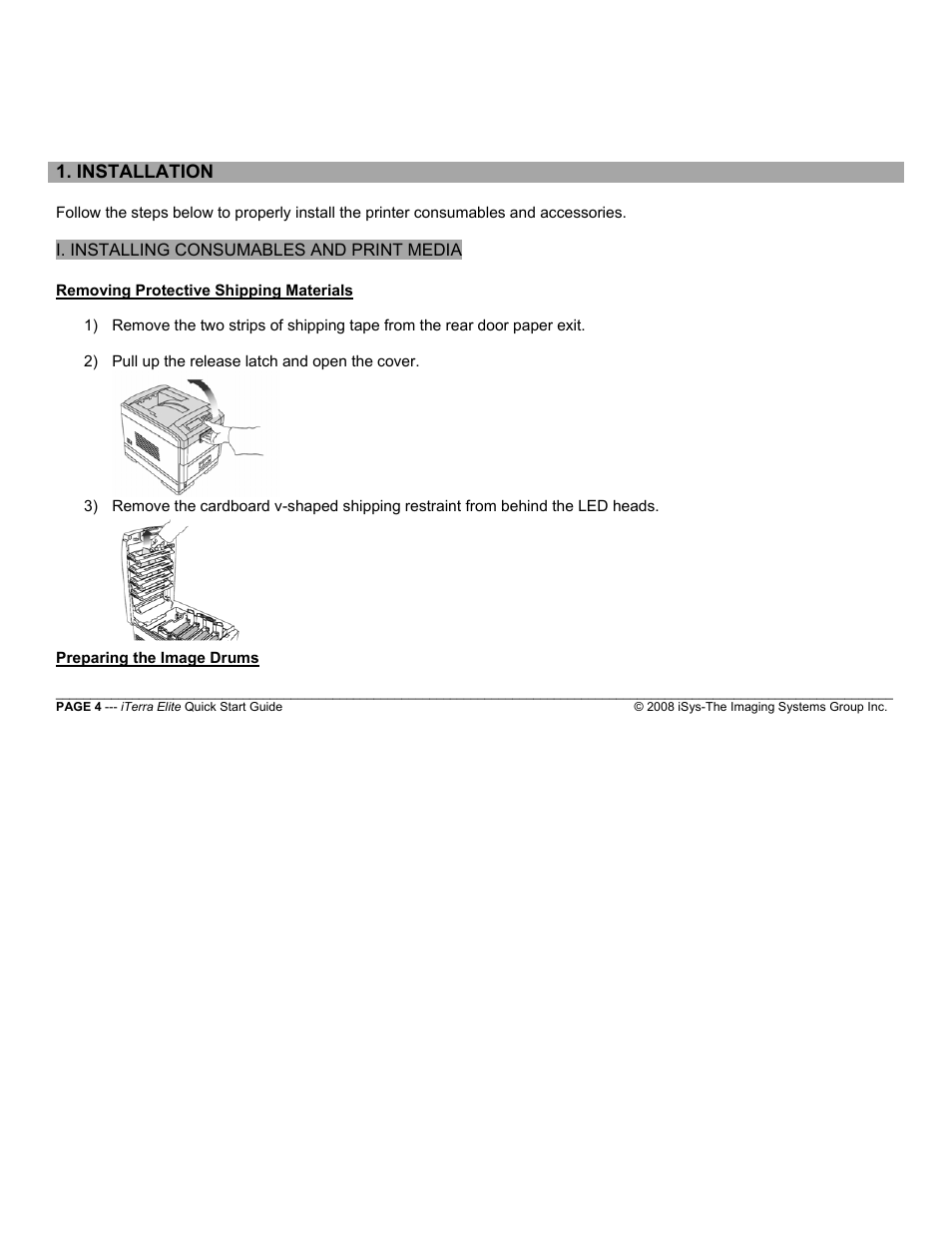 iSys iTerra Elite Color LED Printer User Manual | Page 4 / 119