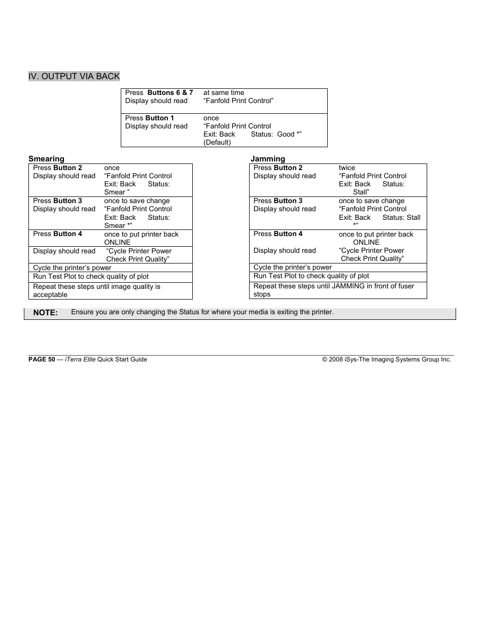 iSys iTerra Elite Color LED Printer User Manual | Page 50 / 119