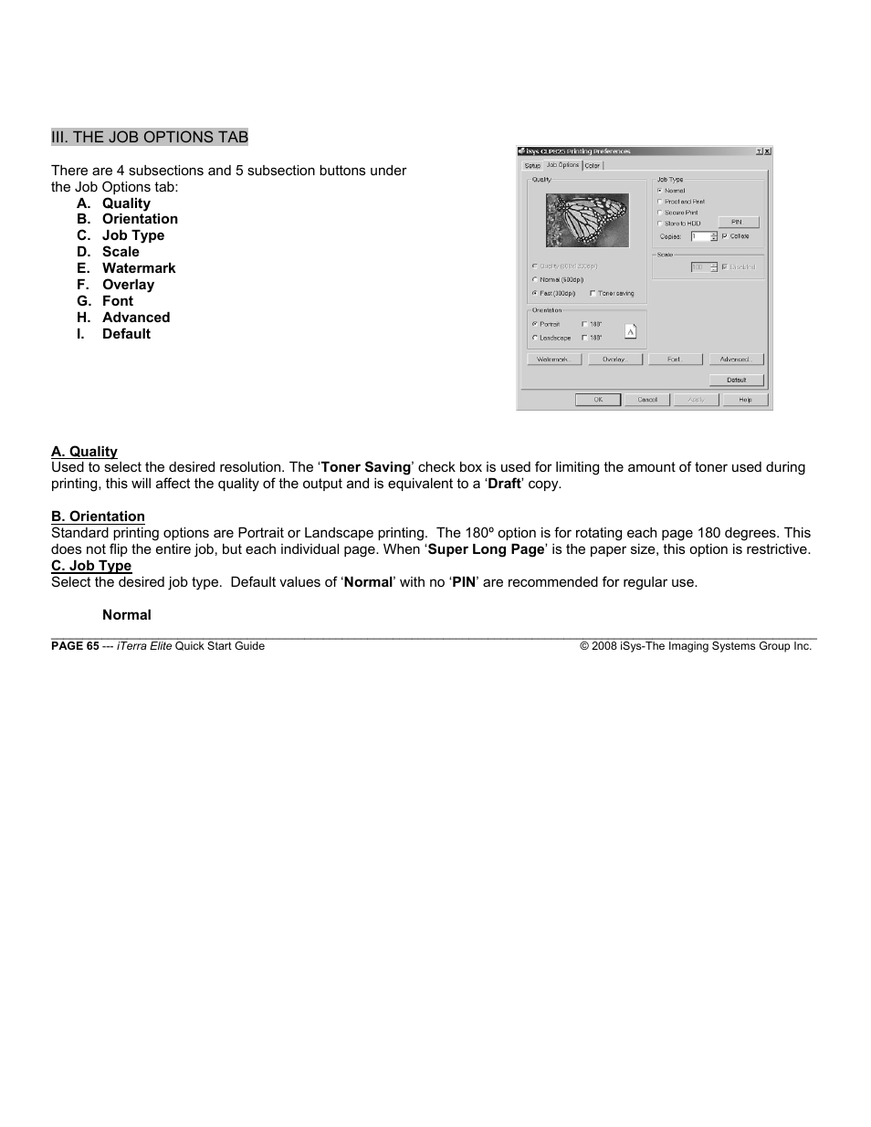 iSys iTerra Elite Color LED Printer User Manual | Page 65 / 119