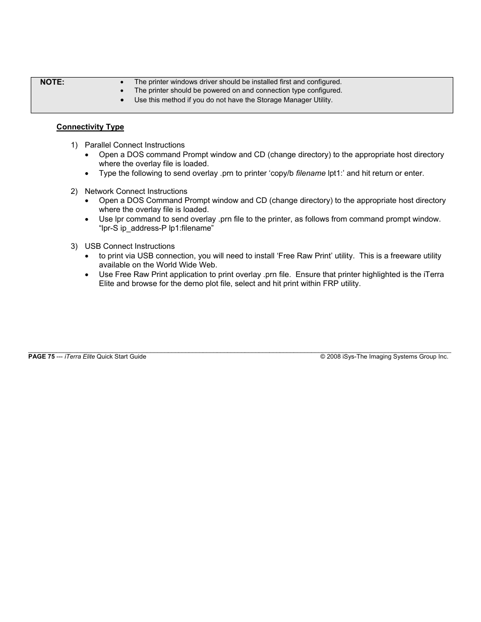 iSys iTerra Elite Color LED Printer User Manual | Page 75 / 119