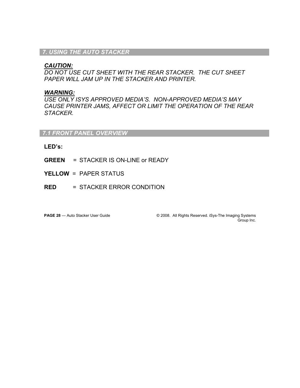 iSys iTerra Elite Color LED Printer User Manual | Page 28 / 35