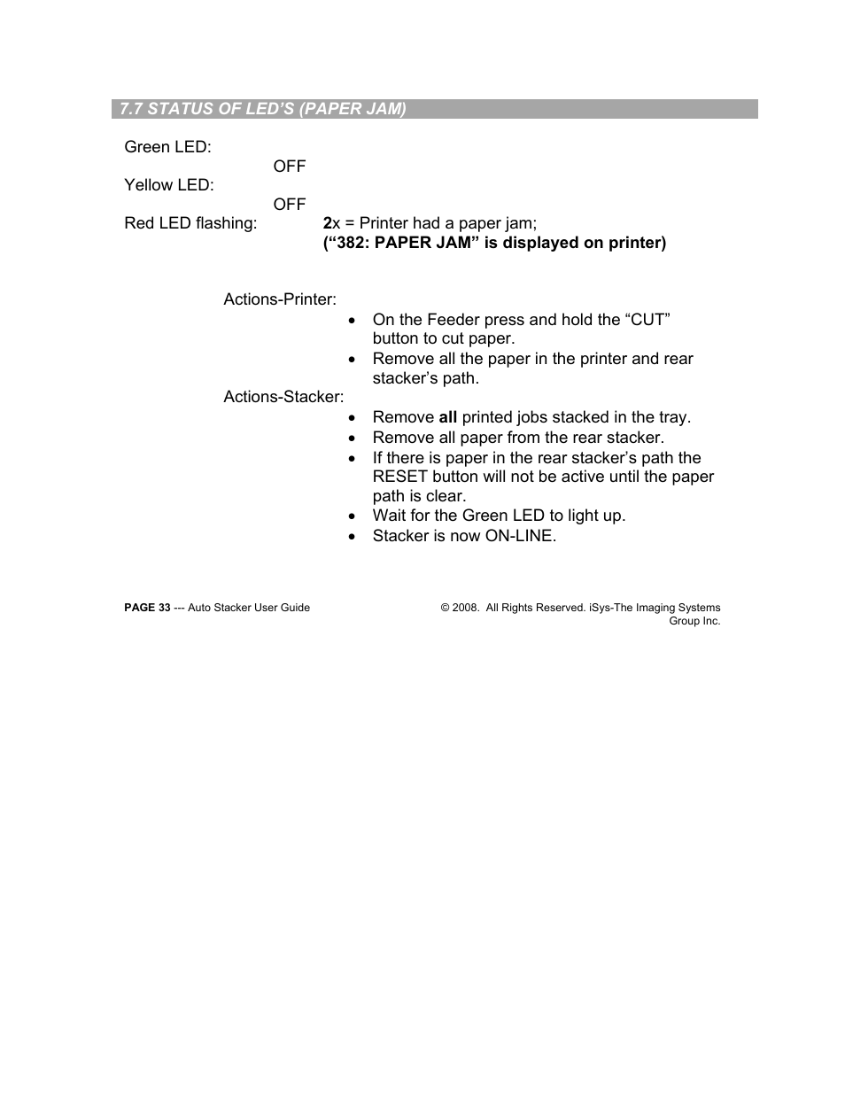 iSys iTerra Elite Color LED Printer User Manual | Page 33 / 35