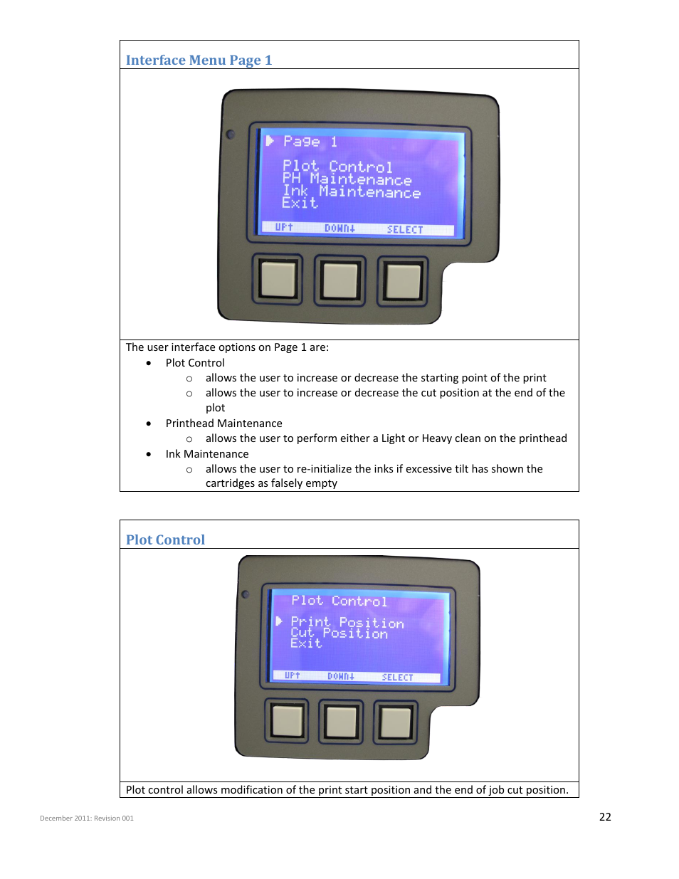 Plot control | iSys Iterra Mi875 User Manual | Page 22 / 43