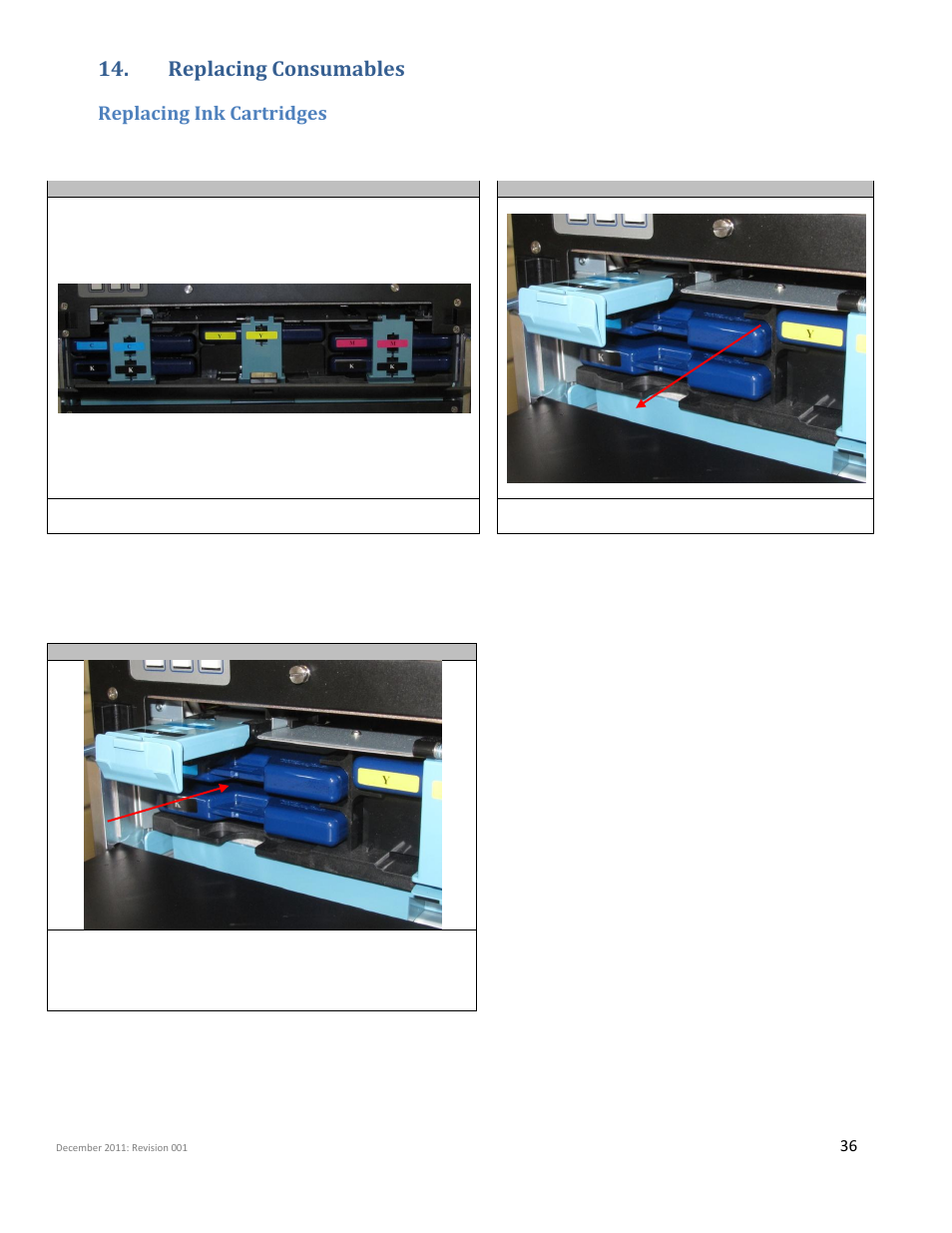 Replacing consumables, Replacing ink cartridges | iSys Iterra Mi875 User Manual | Page 36 / 43