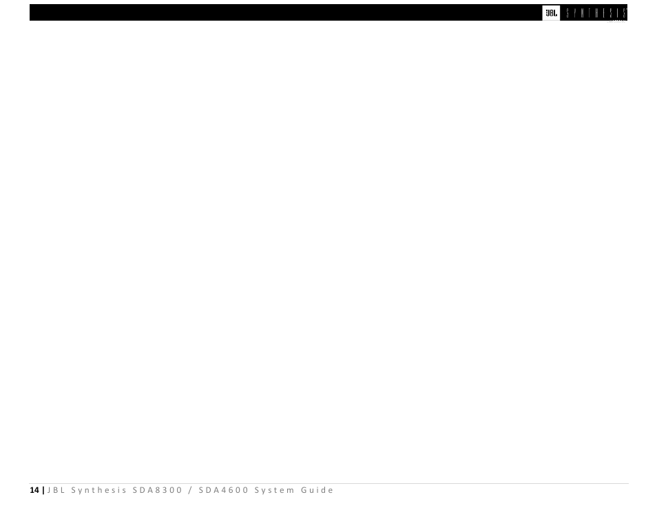 JBL Synthesis SDA 4600 User Manual | Page 14 / 16