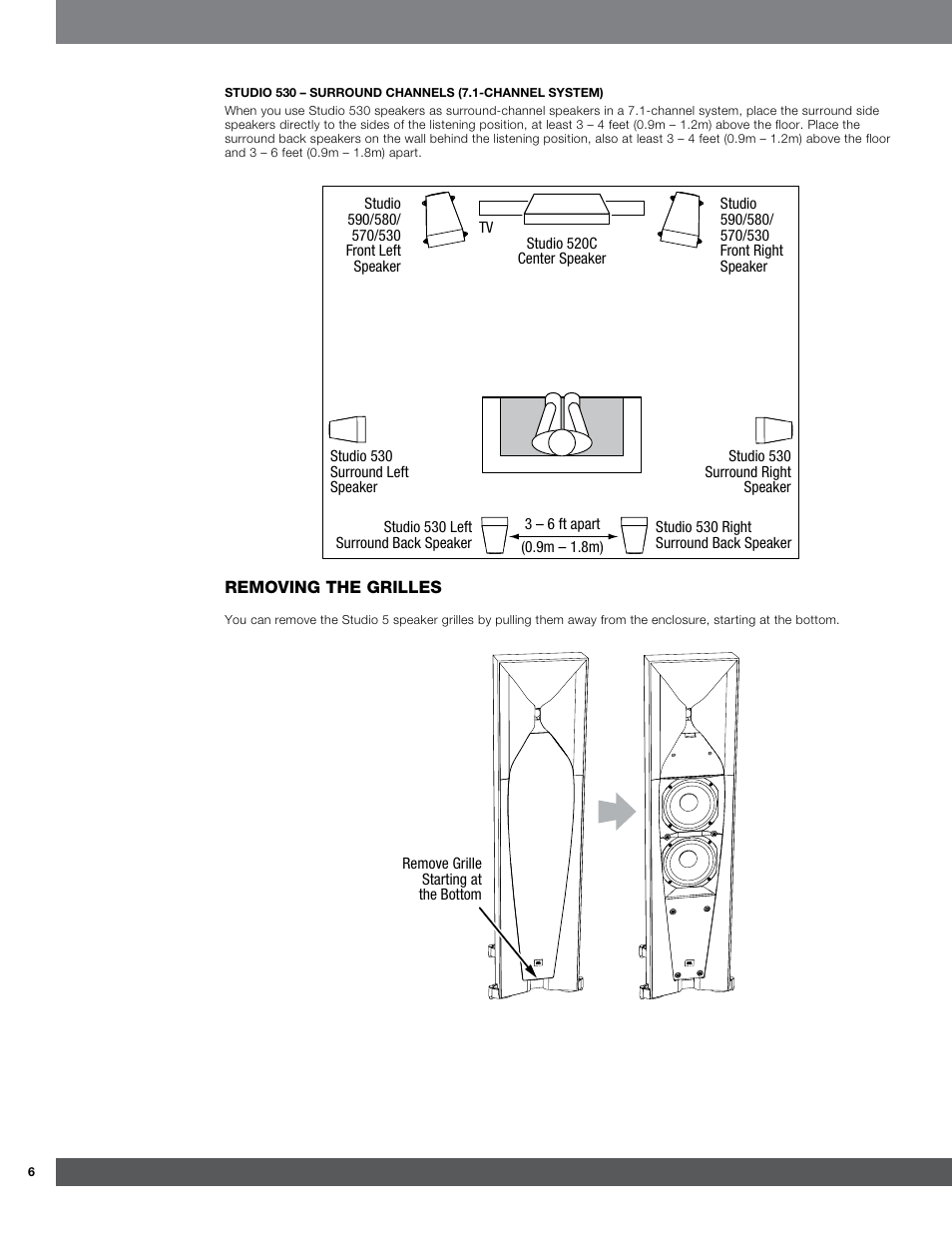 JBL Synthesis Studio 530 User Manual | Page 6 / 15