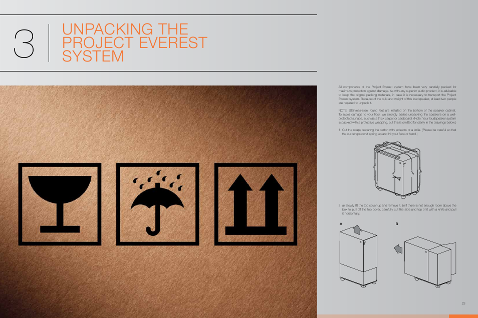 Unpacking the project everest system | JBL Synthesis Everest DD67000 User Manual | Page 12 / 26